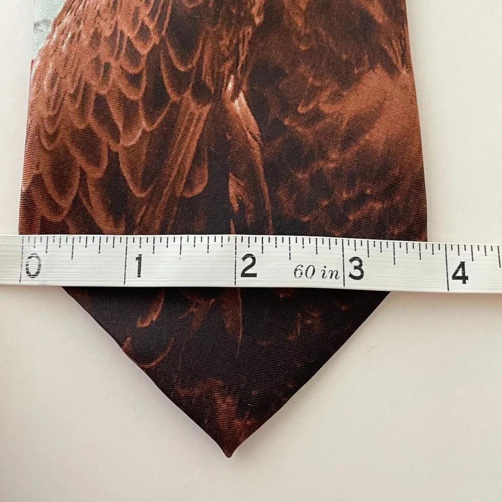 4/$25 Eagles Wings Tie Patriotic Bald Eagle Flag 100% Silk Inspirational Necktie
